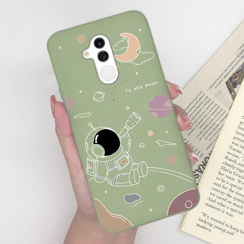 Case For Huawei Mate 20 lite Cute Astronaut Soft Matte Silicone Bumper For Huawei Mate 20lite Phone Back Cover Coque Bumper Capa