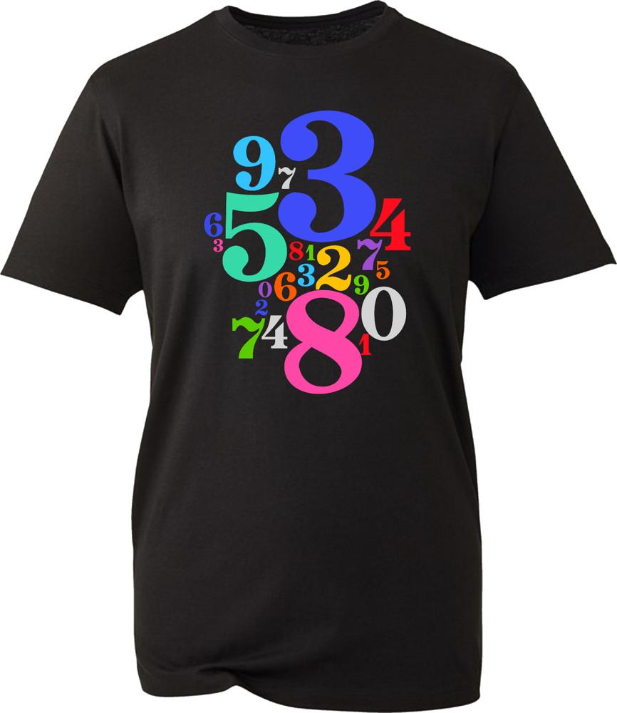 Numbers Day Tshirt Maths Day Colourful Numbers Mathletics School Charity Day