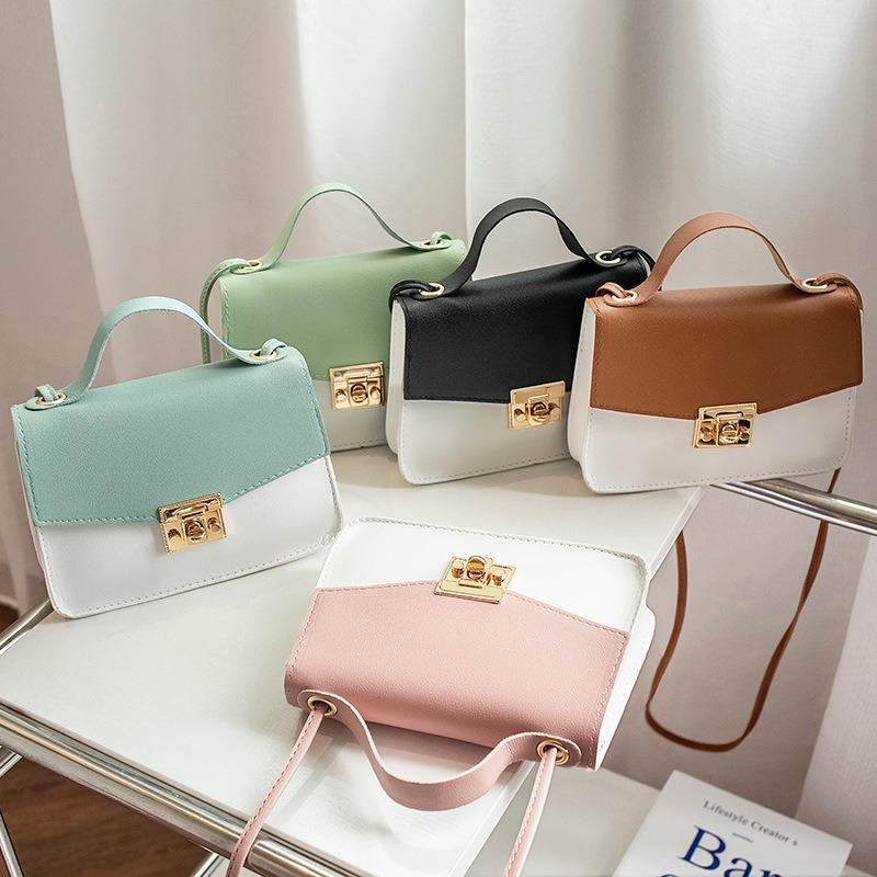 Guangzhou Women's Small Bag Summer New Product Trend Single Shoulder Oblique Span Contrasting Color Personalized Small Square Bag