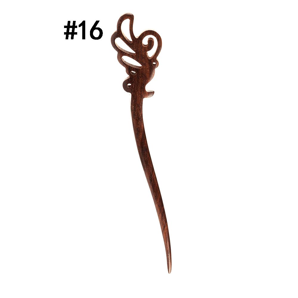 Women Sandalwood Carved Handmade Hairpin Chopstick Hair Stick Styling Tools Hair Accessories