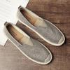 Canvas Men Shoes Flat Linen Man Casual Shoes Slip On Loafers Chinese Espadrille