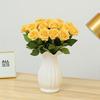 10 шт./компл. искусственный латекс настоящий сенсорный цветок свадебный букет невесты розы домашнее свадебное украшение