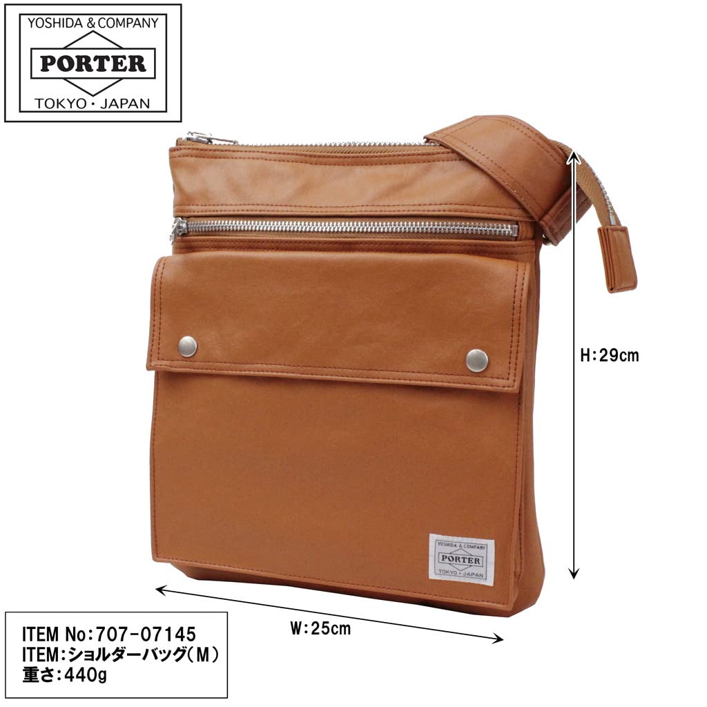Porter Freestyle Vertical Shoulder Bag M (Camel) 707-07145
