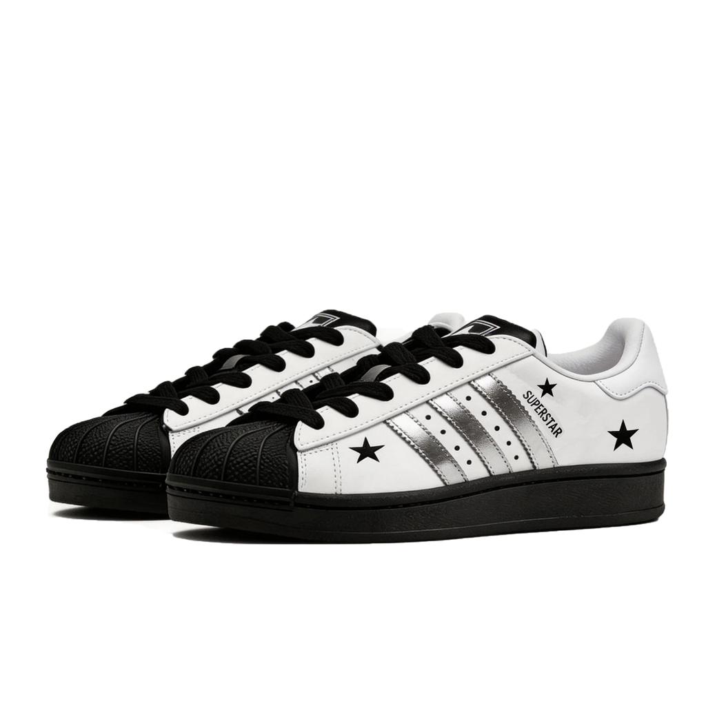 Adidas Originals Superstar 2 Shell Head Low top Skateboard Shoes Unisex Black Silver KK4473(team956-)