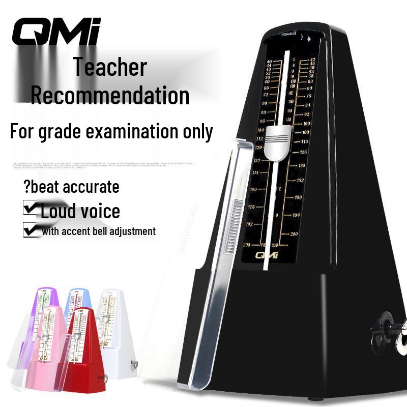 Qmi Universal Mechanical Metronome for Guitar, Violin, Guzheng, & Piano - Beat Counter & Rhythm Machine