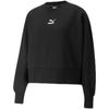 Classics Logo Loose Fit Cropped Pullover Sweatshirt Women Tops Black 534370-01