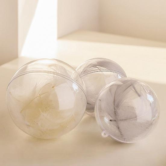 Yousheng Clear Fillable Ball Ornaments Plastic Transparent Shatterproof Hanging Ball Decoration for DIY Crafts Christmas Wedding Decor