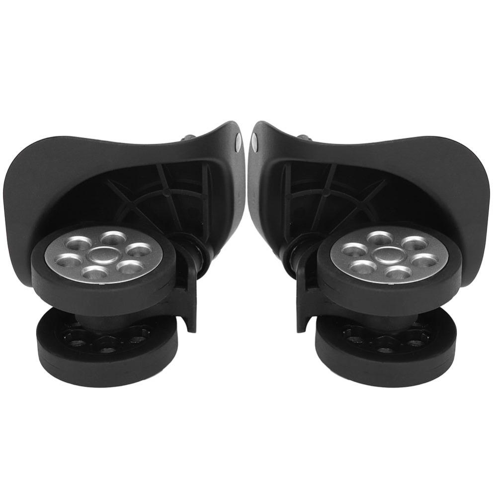 1 Pair Durable Mute Trolley Case Wheels Easy Installation Black Universal Casters Suitcase Caster Outdoor Supplies