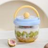Portable Salad Bowl with Built-In Fork & Lid 600ml Double-Layer Plastic