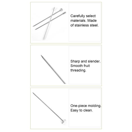 9 шт. Шпажки для коктейлей из нержавеющей стали, многоразовые палочки для мартини и фруктов, металлические зубочистки для вечеринки, кухни, KTV, свадьбы