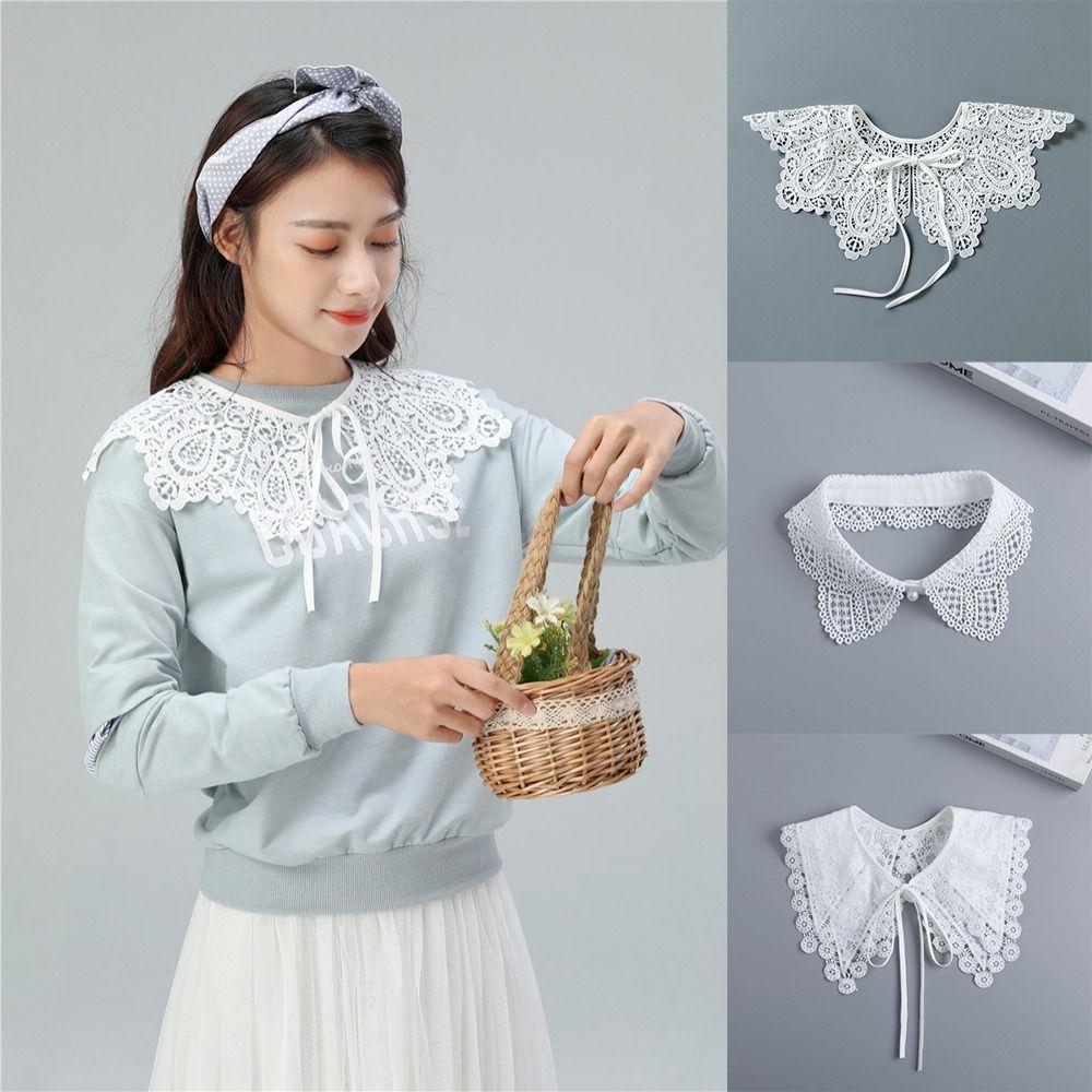 Lace Hollow Collar Detachable Shawl Decoration New Fake Collar Women
