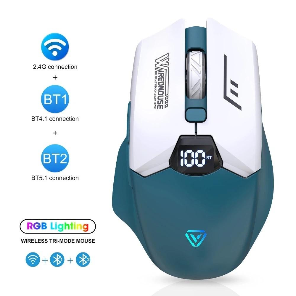 Smart LCD Display Bluetooth Mouse Dual-Mode Tablet Universal Mouse Wireless Mouse Office Gaming