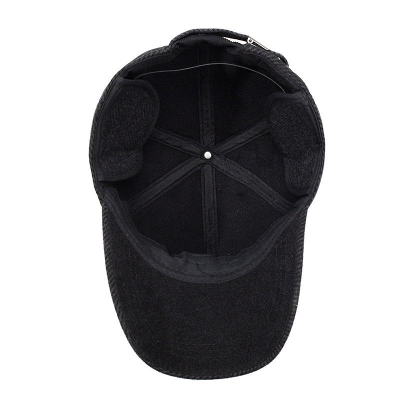 Hat Men'S Winter Warm Cap Middle-Aged And Elderly Winter Outdoor Ear Protection Baseball Cap Fashion Casual Dad Hat