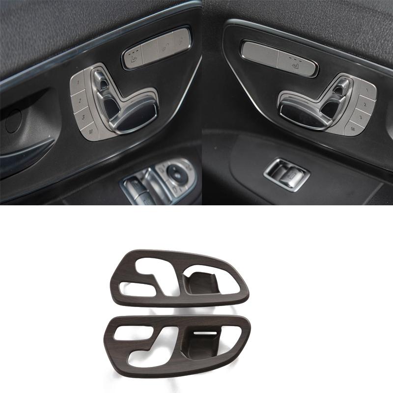LHD For Mercedes Benz Vito /V class 2024 2025 ABS wood door handle Window Switch Water Cup Holder navigation AC Decorate cover