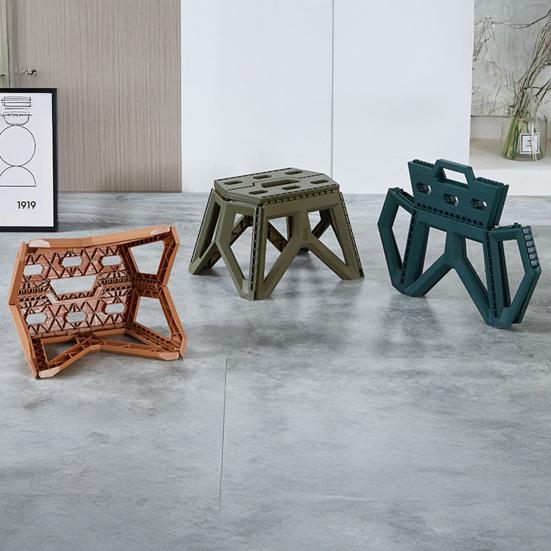 Портативный складной стул Легкий Сверхпрочный пластиковый Многофункциональный Для кемпинга, пеших походов, пляжа, пикника, рыбалки Складное кресло-сиденье