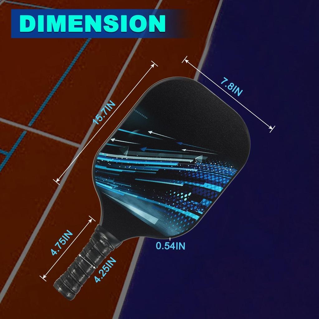 Набор ракеток для пиклбола PATIKIL, одобренная USAPA, ракетка для пиклбола с покрытием из стекловолокна и мягкой рукояткой, 2 ракетки, 4 мяча для пиклбола, 1 сумка для переноски для мужчин