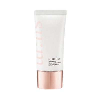 Су:m37 Sun Away Tone Up Солнцезащитный крем SPF50+ PA++++ (50 мл) – Ферментированные растительные экстракты / Осветляющий и увлажняющий солнцезащитный крем с УФ-фильтром