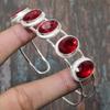 Mozambique Garnet Gemstone Handmade Cuff Jewelry Bangle Solid 925 Sterling Silver Adjustable