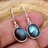 Natural Labradorite Earring, 925 Sterling Silver Earring Handmade Silver Earring