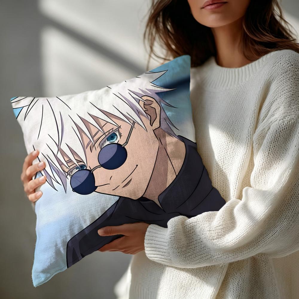 Anime Gojo Satoru Cushion Cover Patterned Cushion Cover Romantic Cozy Home Sofa Decoration