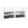 VidaXL Shoe Bench, Shoe Cabinet with 4 Shelves and Legs, Shoe Rack with 2 Drawers Living Room, Modern, 829724