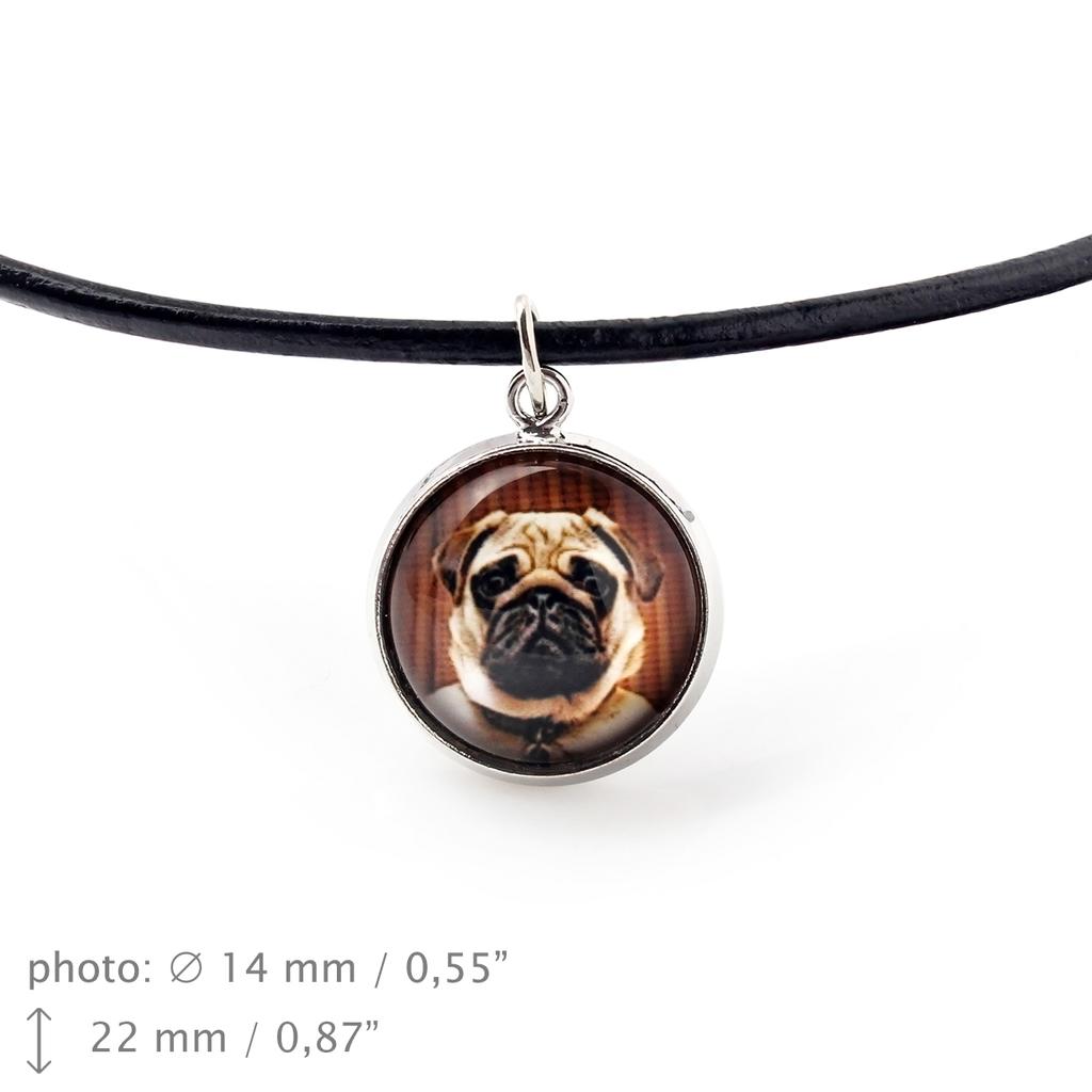 Pug - necklace pendant with your photo, handmade, handcrafted jewelry by Art-Dog brand