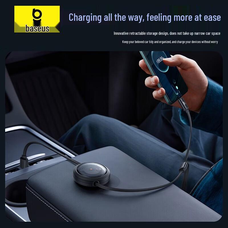 Baseus Cores Series Retractable 3-in-1 100W Fast Charging Cable