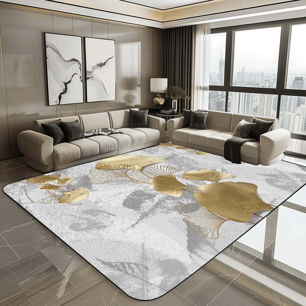 Современный 3D ковер для гостиной, роскошный золотой декоративный напольный коврик для гостиной, дивана, абстрактный ковер для спальни, гардеробной, мягкий ковер, противоскользящий