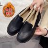 Winter New Old Beijing Cloth Shoes Women's Cotton Shoes Women's One-pedal Work Shoes Velvet Warm Soft-soled Cotton Shoes