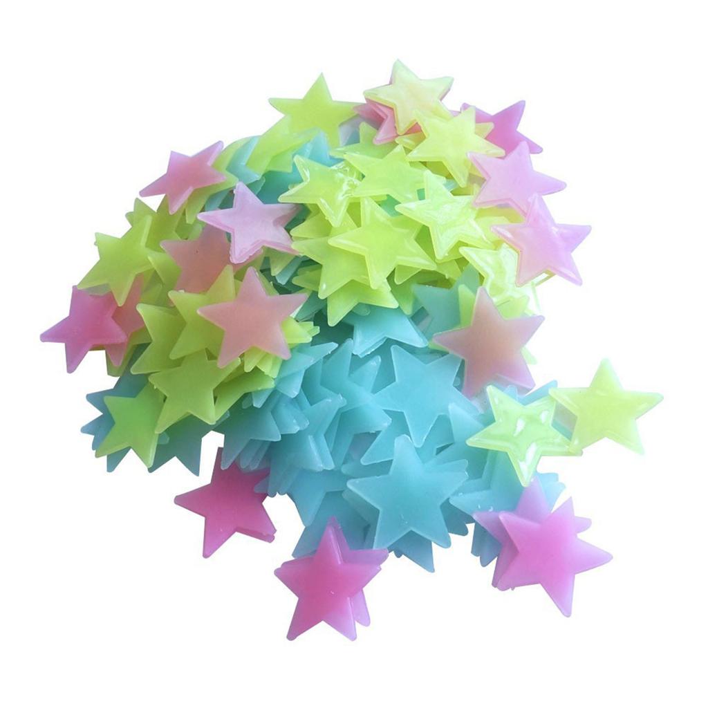 Glow-in-Dark Star Wall Sticker Set Adhesive Bright and Realistic Stars for Starry Sky Kids Bedroom Wall Decor
