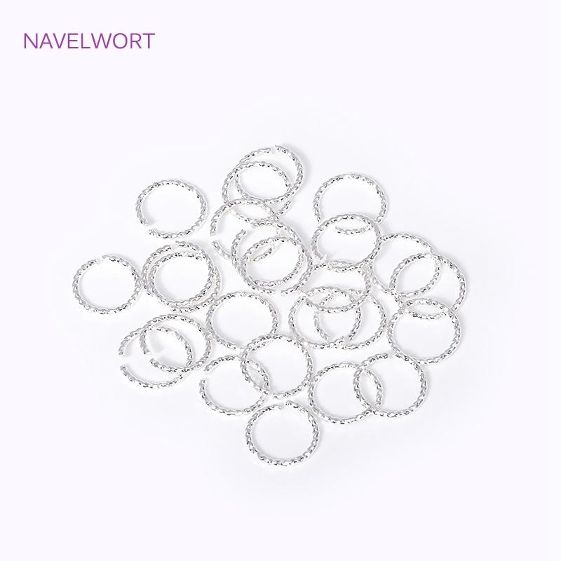 18K Gold Plated Round Twist-Wire Open Jump Rings Brass Metal Split Rings Connector For DIY Jewelry Making Supplies Wholesale