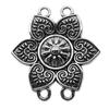 2 шт. ювелирные изделия, подвески, цвет античное серебро 33x35 мм, цепочка для тела, цветок, пористые соединители, аксессуары для изготовления ожерелья «сделай сам»