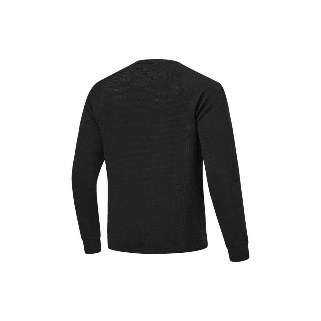 Li-Ning Fitness Series All-Weather Plain Crew Neck Sweatshirt Men Tops Black AWDT737-1