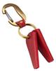 Брелок для ключей Чехол для ключей Брелок для ключей Карабин Сделано в Японии Кожа Латунь [Cliff] Мужской (красный)