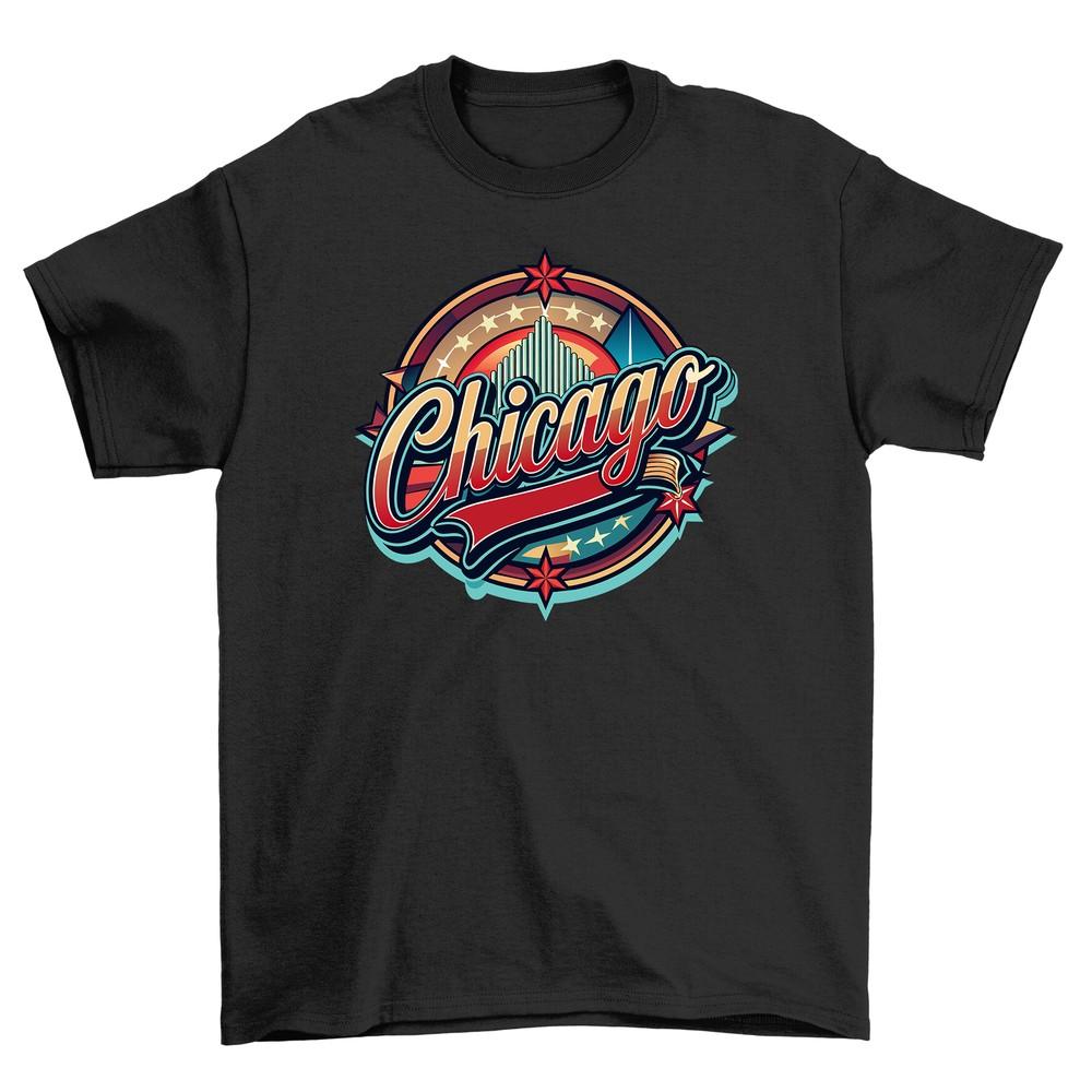 Футболка с логотипом Retro_72 Chicago - Слэм-данк в стиль! 100% хлопок, Забавный унисекс