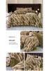 Luxury Rabbit Plush Milk Velvet Bed Set - Winter Warm 4-Piece: Thick Duvet Cover & Sheet