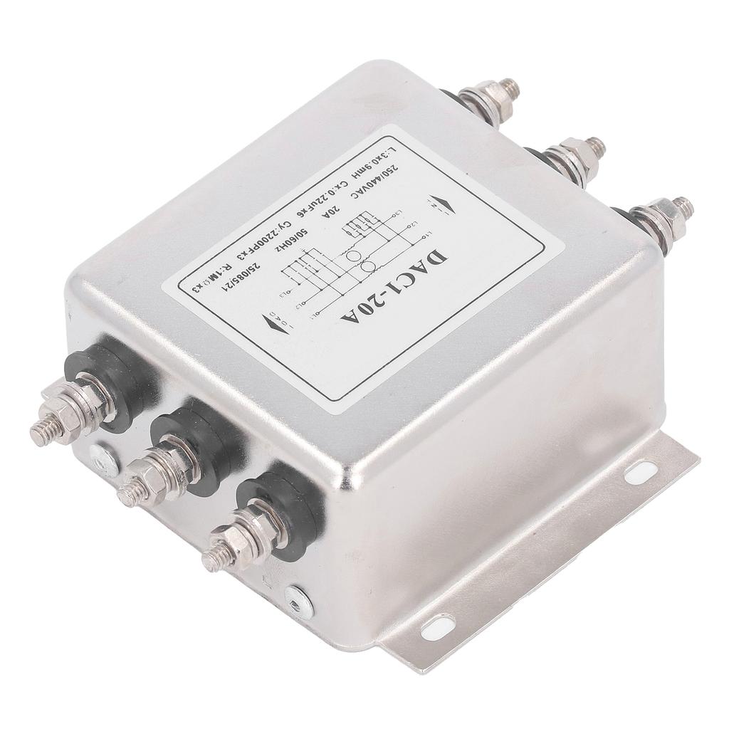 Фильтр электромагнитных помех 3 фазы 3 провода подавитель помех фильтр электромагнитных помех AC250V 440V 50 6