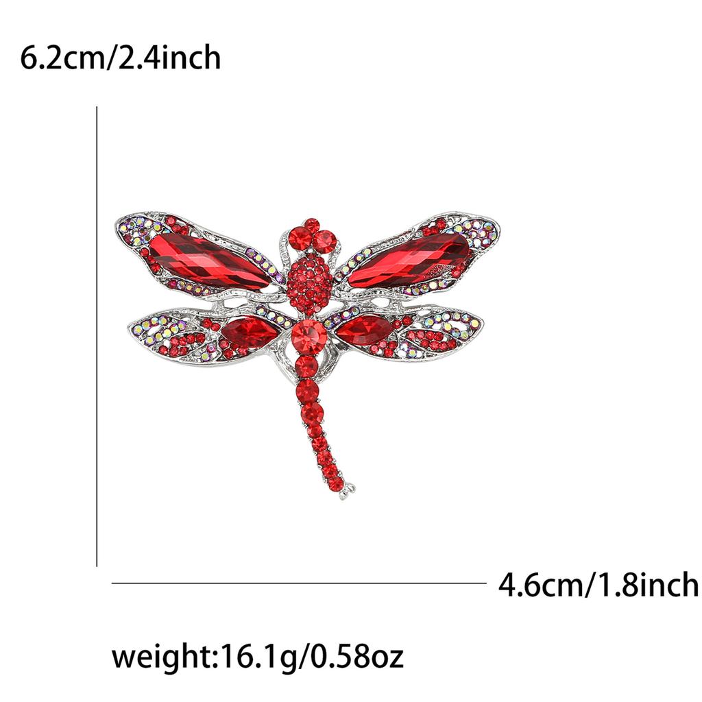 Креативная изысканная брошь в виде стрекозы из сплава со стразами, персонализированная женская брошь для пальто, корсаж, ювелирное украшение