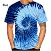 Новая модная футболка с 3D принтом Tie Dye, спиральная футболка унисекс, повседневная спортивная рубашка с короткими рукавами, топ
