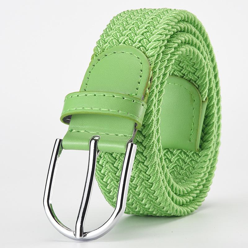 Эластичный нейлоновый унисекс повседневный вязаный ремень для джинсов с пряжкой-пином, плетеный холщовый эластичный расширяемый стрейч-пояс для женщин и мужчин