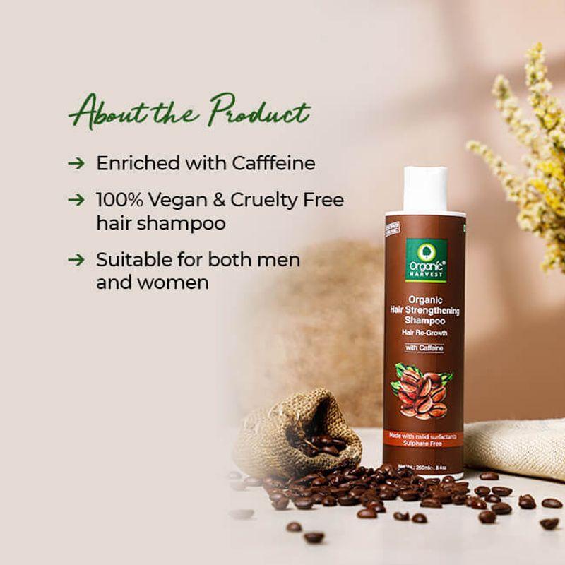 Органический шампунь для укрепления волос с кофеином