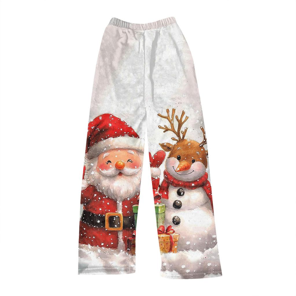 Женские зимние клетчатые брюки, длинные брюки, спортивные брюки