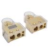 Car Battery Terminal Connectors Kit with Digital Voltmeter Display Stardand 0 4 8 10 AWG GaugeGold