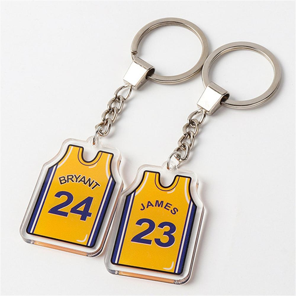 Sports Basketball Keychain Simple Digital Jersey Key Ring Boy Graduation Gift Basketball Fans Trinket Souvenir 4