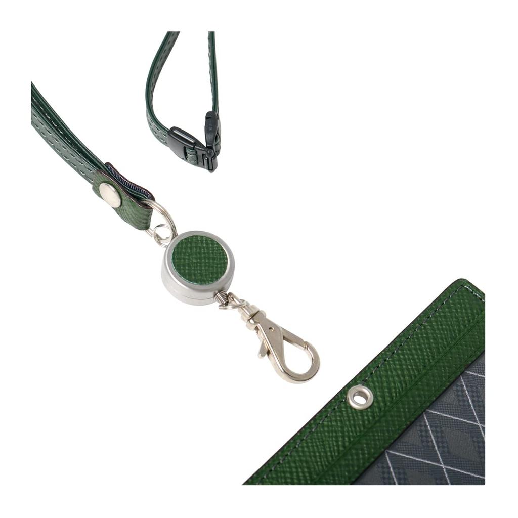 ID Card Case ID Card Holder Name Holder Pass Case Genuine Leather 729628 Panama Card Case Card Holder Name Tag Holder Employee ID Reel Cowhide Italian