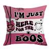 New Pink Halloween Trick or Treat Ghost Decorative Cushion Pillow Cover