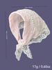 1 Pcs Fashion Pink Lace Flower Bandanas Hair Scarf For Women Girls Party Hair Accessories