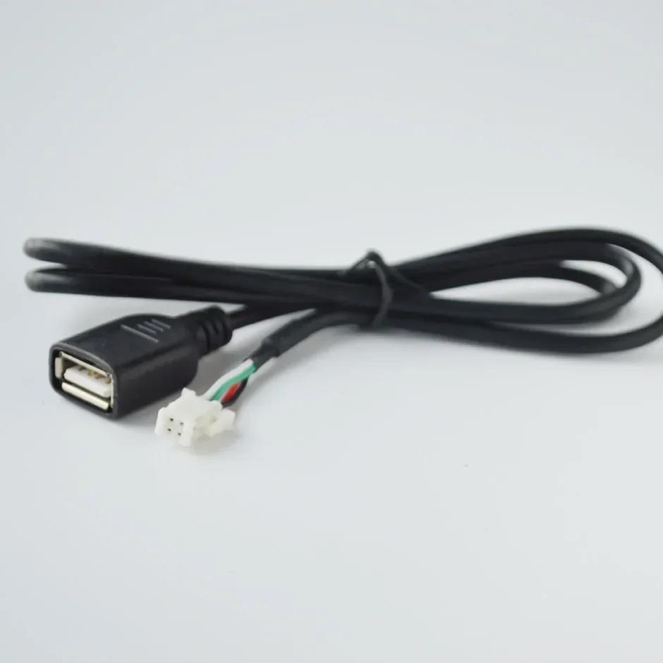 QXNY Multimedia Player Wire Harness Plug Connector 6 Pin or 4Pin Dual USB Interface Cable Adapter for Android Radio Navigation Radio Accessories 4