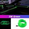 5M Car Interior Led Strip Light Neon EL Wiring Decorative Lamp For Auto DIY Flexible Ambient Light USB Party Atmosphere Diode