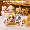 Kids Electric Plush Dog Toy Interactive Barking Nodding Movable Tail Walking Puppy Plushie Toddlers Educational Simulation Stuffed Animal Toy